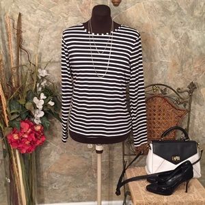 Lands end 🌹 striped shirt top blouse tunic